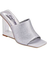 Lady Couture - Rhinestone Wedge Slide Sandal - Lyst