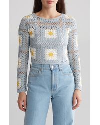 Truth - Patchwork Crochet Long Sleeve Pullover - Lyst