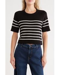 Vigoss - Nautical Stripe Short Sleeve Sweater - Lyst
