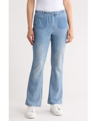 ecru - Patch Pocket Flare Jeans - Lyst