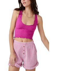 Free People - Here For You Racerback Crop Camisole - Lyst