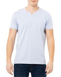 Xray Jeans - Split Neck Cotton T-Shirt - Lyst