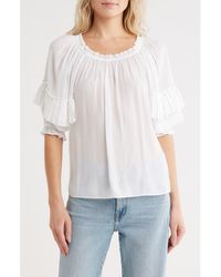Ramy Brook - Jiya Off The Shoulder Balloon Sleeve Top - Lyst