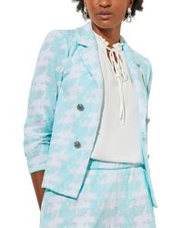 Ming Wang - Houndstooth Knit Blazer - Lyst