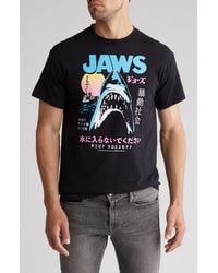 Riot Society - Jaws Kanji Cotton Graphic Tee - Lyst