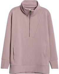 Zella - Kickback Ottoman Half Zip Tunic - Lyst