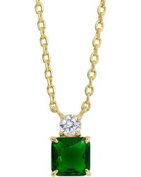 Savvy Cie Jewels - Cubic Zirconia Birthstone Pendant Necklace - Lyst