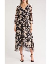 AREA STARS - Night Bouquet Tie Waist Dress - Lyst