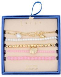 Leith - 5-Pack Beaded Sea Life Bracelet Set - Lyst