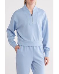 90 Degrees - Supercharge Scuba Knit Half Zip Pullover - Lyst