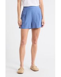 Madewell - Solid Linen Blend Shorts - Lyst