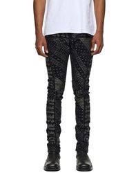Purple Brand - Hotfix Crystal Gothic Flag Skinny Jeans - Lyst