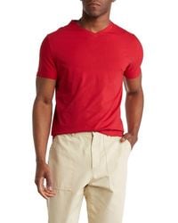 T.R. Premium - Solid V-Neck T-Shirt - Lyst