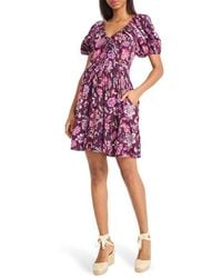 The Good Journey - Puff Sleeve Mini Dress - Lyst