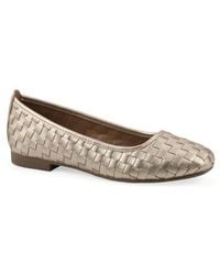 White Mountain - Boccie Woven Leather Ballet Flat - Lyst