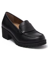 Eastland - Newbury Leather Block Heel Loafer - Lyst