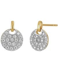 CARRIERE JEWELRY - Diamond Pavé Coin Drop Earrings - Lyst