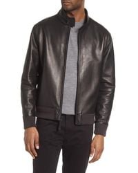 Vince - Harrington Leather Bomber Jacket - Lyst