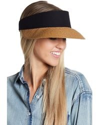 Nordstrom Rack - Mixed Media Woven Paper Straw Visor - Lyst