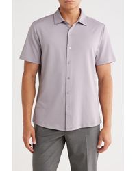 Robert Barakett - Glensea Short Sleeve Button-Up Knit Shirt - Lyst