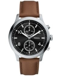 Fossil - Bennett Multifunction Leather Strap Watch, 45Mm - Lyst