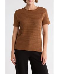Bobeau - Cotton Short Sleeve Sweater - Lyst