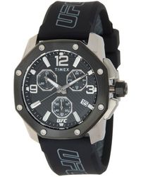 Timex - Ufc Icon Chronograph Silicone Strap Watch, 45Mm - Lyst