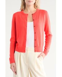 Nordstrom - Crewneck Cashmere Cardigan - Lyst