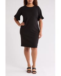 Calvin Klein - Ruffle Short Sleeve Sheath Dress - Lyst