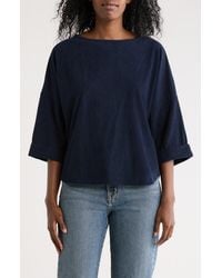 Max Studio - Long Sleeve Knit Corduroy Top - Lyst