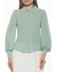 Alexia Admor - Rah Covered Button-Down Top - Lyst