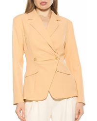 Alexia Admor - Tansy Drape Double Breasted Blazer - Lyst