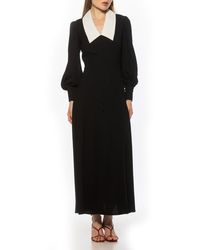 Alexia Admor - Kate Collared Long Sleeve Maxi Dress - Lyst