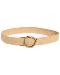 Linea Pelle - Molten Buckle Straw Belt - Lyst