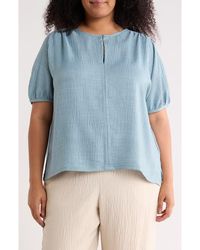 Max Studio - Bubble Short Sleeve Top - Lyst