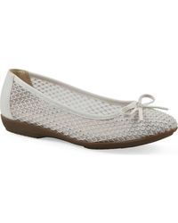 White Mountain - Carlicia Rhinestone Mesh Ballet Flat - Lyst