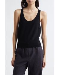 Vince - Double Layer Mesh Sweater Tank - Lyst