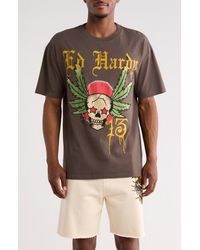 Ed Hardy - Rhinestone 13 Skull Boxy Graphic T-Shirt - Lyst