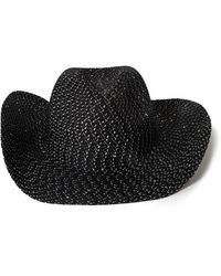 David & Young - Sequin & Stone Straw Cowboy Hat - Lyst