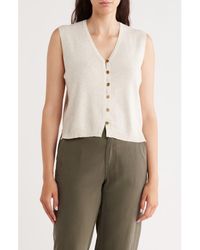 INDUSTRY REPUBLIC CLOTHING - Button Front Cotton Blend Sweater Vest - Lyst