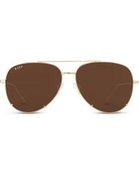 DIFF - Oversized Aviator Sunglasses - Lyst