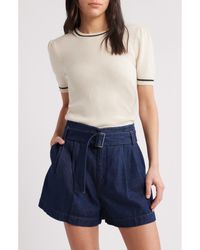 FRAME - The Cashmere Gathered Sweater - Lyst