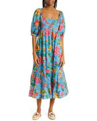 toucans garden midi skirt