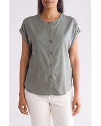 Splendid - Provence Rolled Sleeve Button-up Top - Lyst