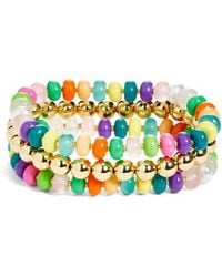Leith - Set Of 3 Beaded Stretch Bracelets - Lyst
