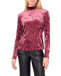 1.STATE - Mock Neck Long Sleeve Crushed Velvet Top - Lyst