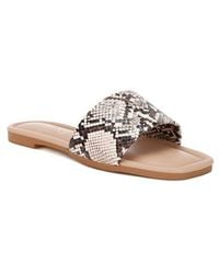 London Rag Slides LONDON RAG Zaltana Slide Sandal in Brown | Lyst