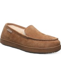 BEARPAW - Brian Suede Faux Fur Wool Blend Lined Slipper - Lyst