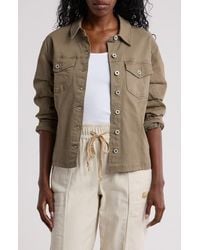 Democracy - Cinch Sleeve Denim Jacket - Lyst