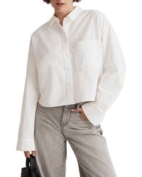 Madewell - The Signature Oxford Crop Shirt - Lyst